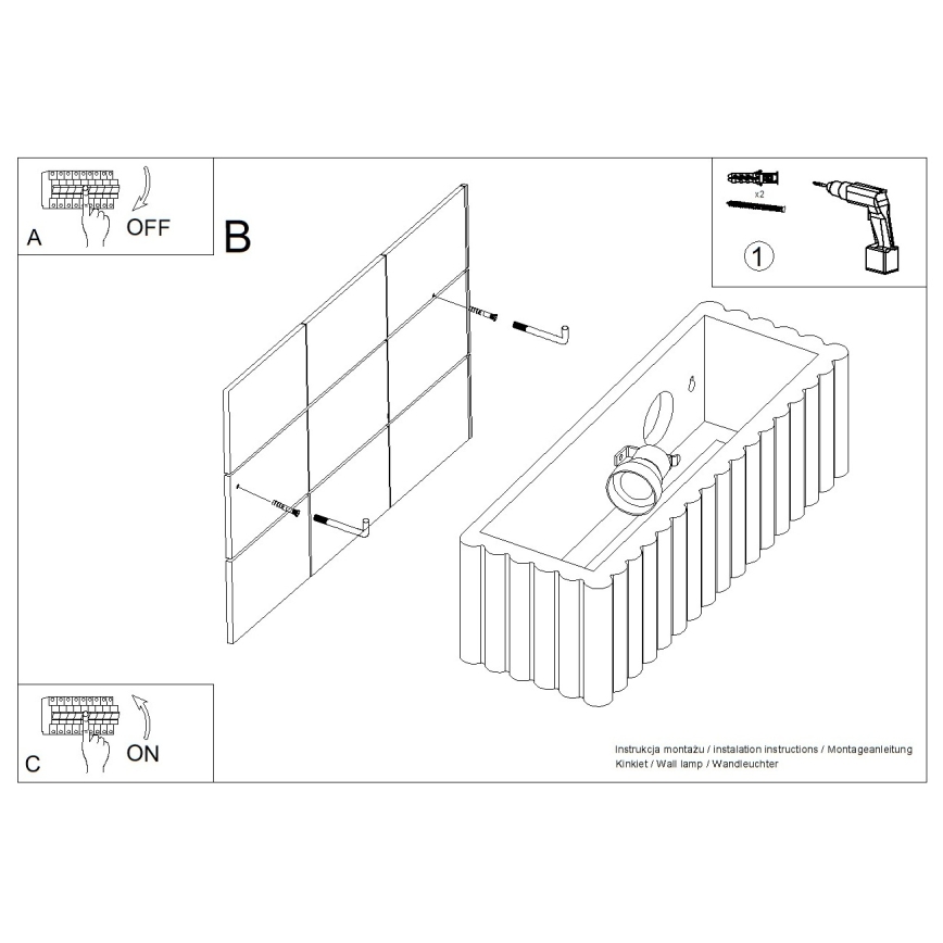 Zidna svjetiljka RIGATA 1xE27/15W/230V keramička/zelena