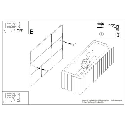 Zidna svjetiljka RIGATA 1xE27/15W/230V keramika/plava
