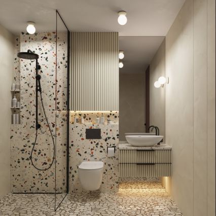 Kupaonsko zidno svjetlo ZORI 1xG9/8W/230V IP44 bež