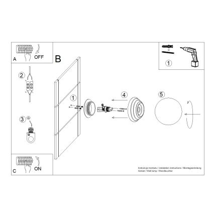 Kupaonsko zidno svjetlo ZORI 1xG9/8W/230V IP44 bež