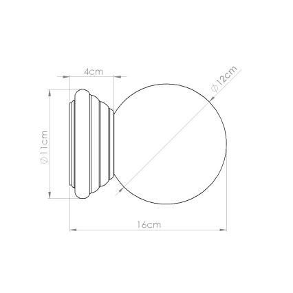 Kupaonsko zidno svjetlo ZORI 1xG9/8W/230V IP44 žuto