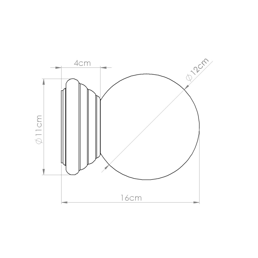 Kupaonsko zidno svjetlo ZORI 1xG9/8W/230V IP44 žuto