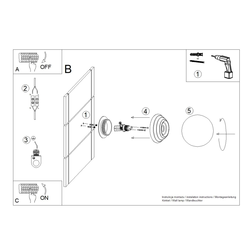 Kupaonsko zidno svjetlo ZORI 1xG9/8W/230V IP44 žuto