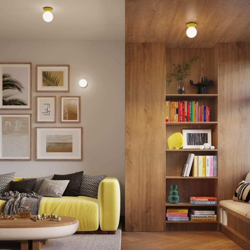 Kupaonsko stropno svjetlo ZORI 1xG9/8W/230V promjer 12 cm IP44 žuto