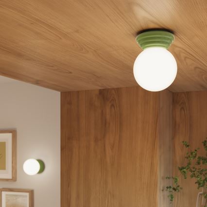 Kupaonsko stropno svjetlo ZORI 1xG9/8W/230V, promjer 12 cm, IP44, zeleno