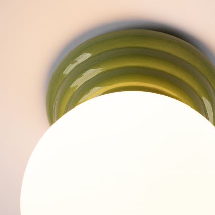 Kupaonsko stropno svjetlo ZORI 1xG9/8W/230V, promjer 12 cm, IP44, zeleno