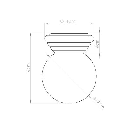 Kupaonsko stropno svjetlo ZORI 1xG9/8W/230V, promjer 12 cm, IP44, zeleno