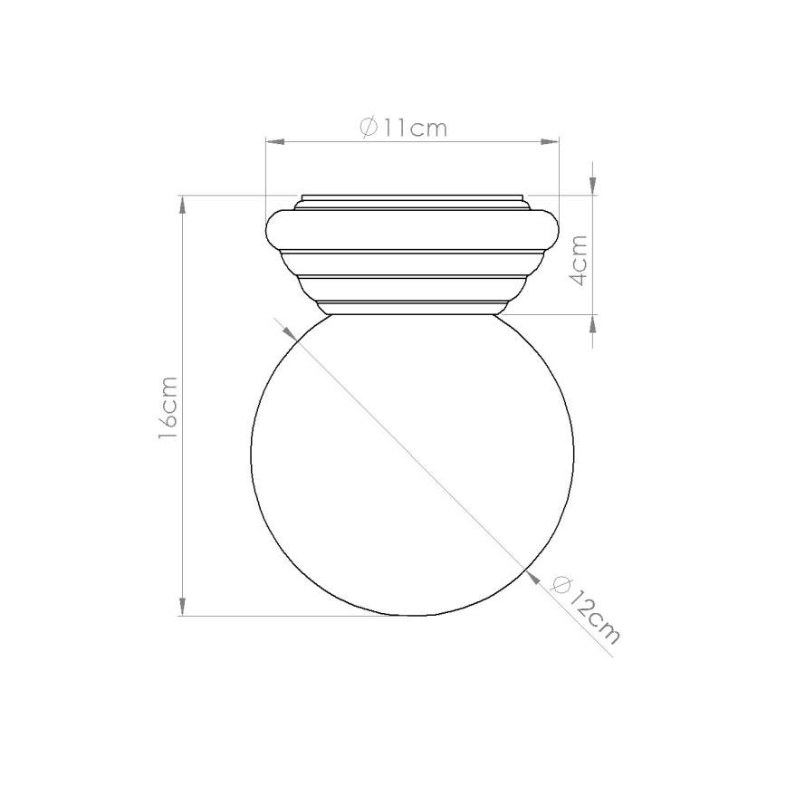 Kupaonsko stropno svjetlo ZORI 1xG9/8W/230V, promjer 12 cm, IP44, zeleno