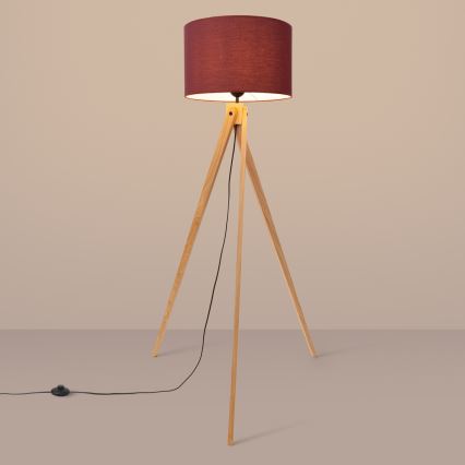 Podna lampa NATT 1xE27/15W/230V crvena