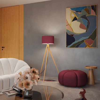 Podna lampa NATT 1xE27/15W/230V crvena