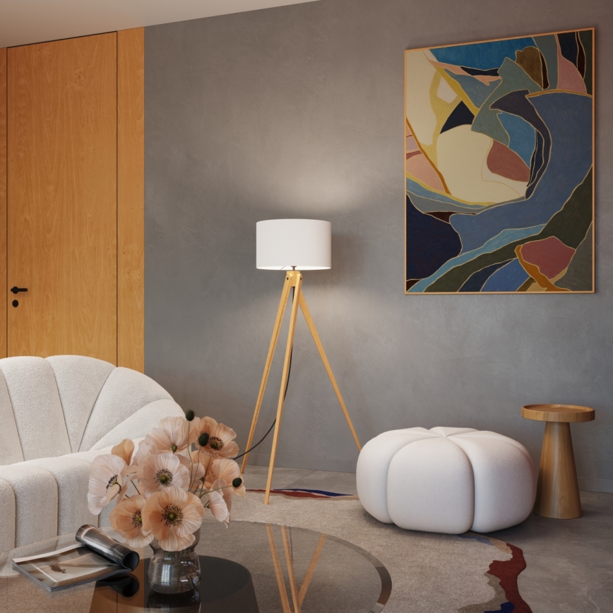 Podna lampa NATT 1xE27/15W/230V bijela