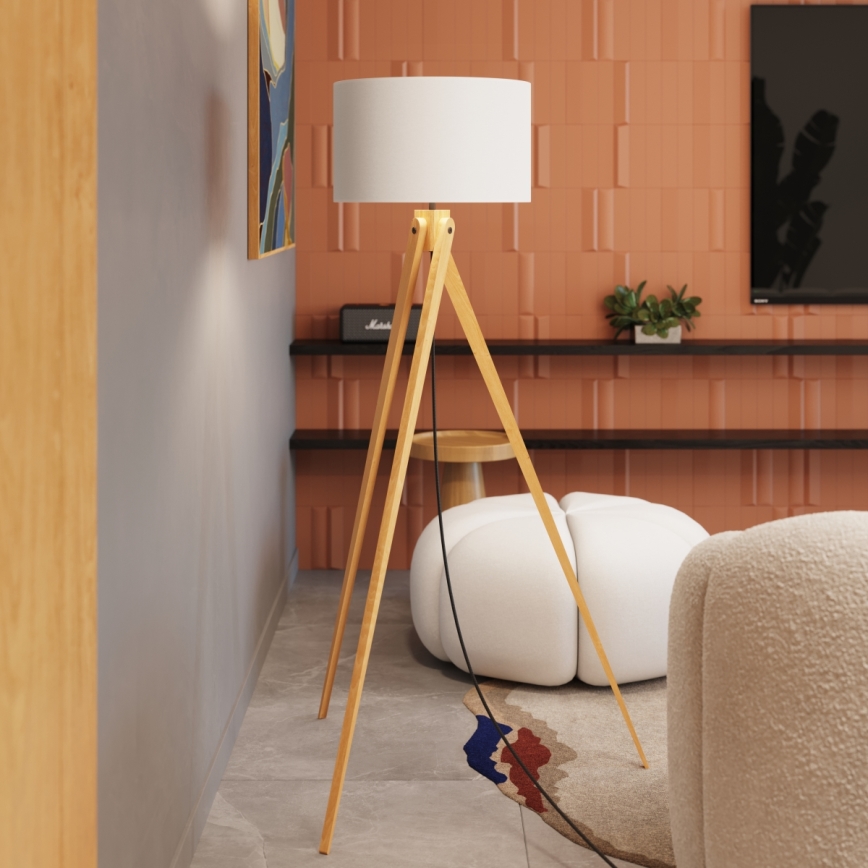 Podna lampa NATT 1xE27/15W/230V bijela