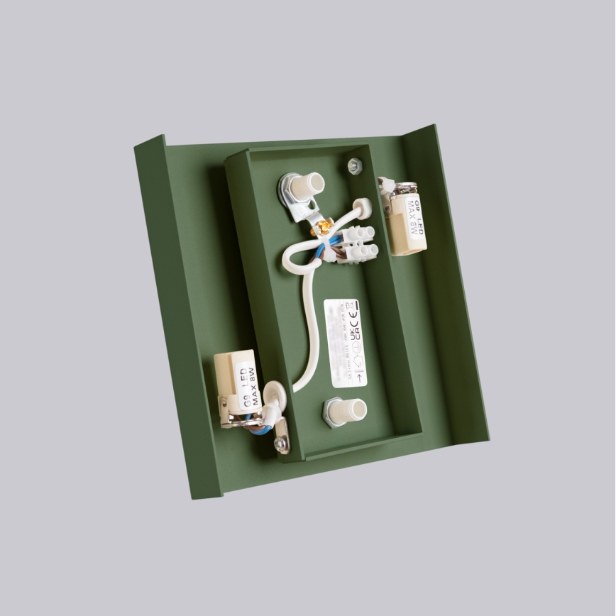 Zidna svjetiljka VANTA 2xG9/8W/230V zelena