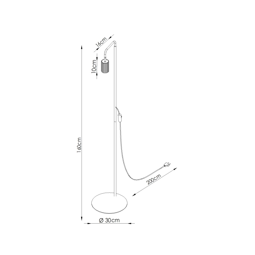 Podna lampa KARBON 1xGU10/10W/230V bijela