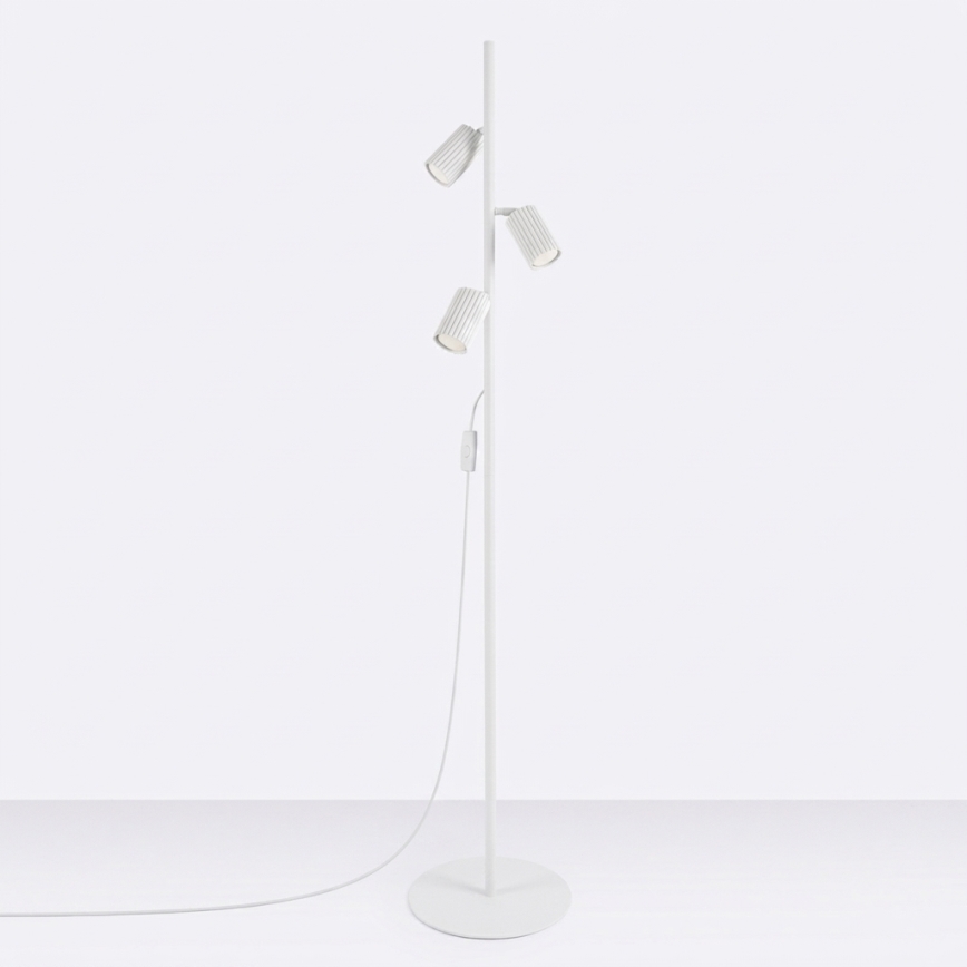 Podna lampa KARBON 3xGU10/10W/230V bijela