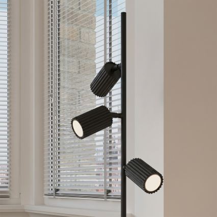 Podna lampa KARBON 3xGU10/10W/230V crna