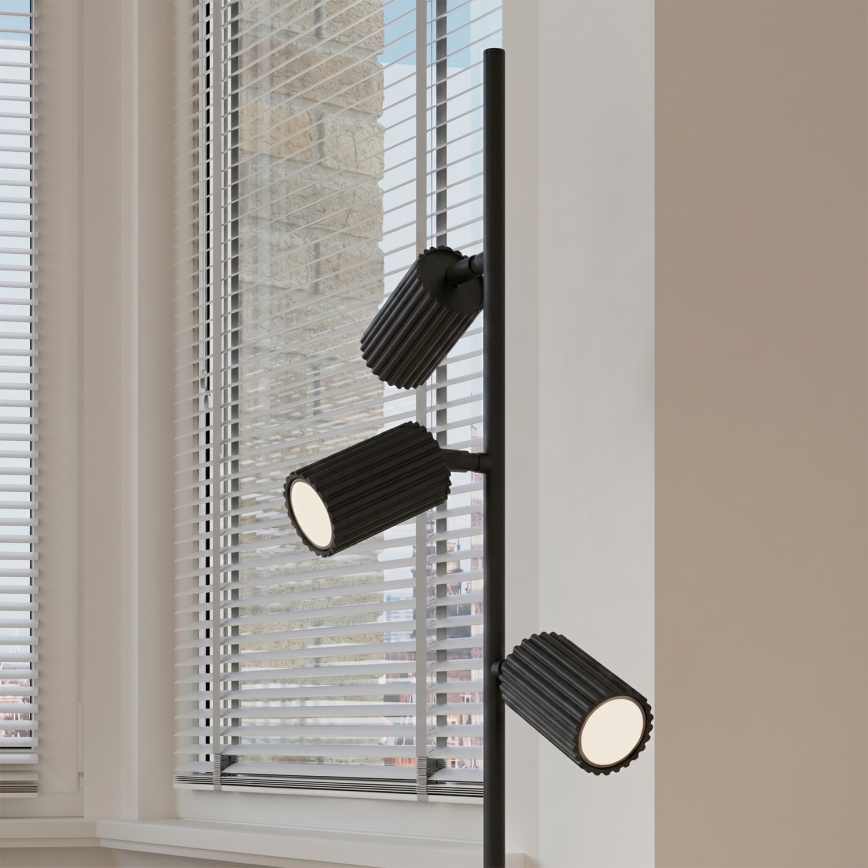 Podna lampa KARBON 3xGU10/10W/230V crna