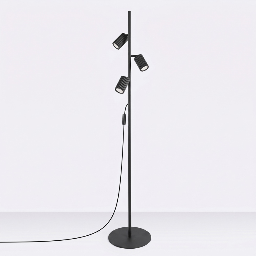 Podna lampa KARBON 3xGU10/10W/230V crna