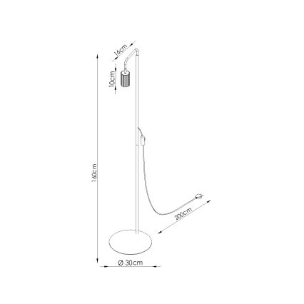 Podna lampa KARBON 1xGU10/10W/230V krem boje