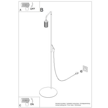 Podna lampa KARBON 1xGU10/10W/230V krem boje