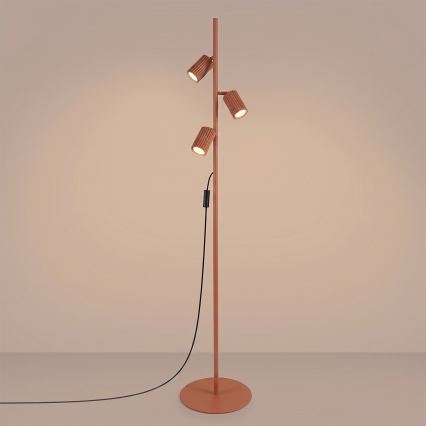 Podna lampa KARBON 3xGU10/10W/230V narančasta
