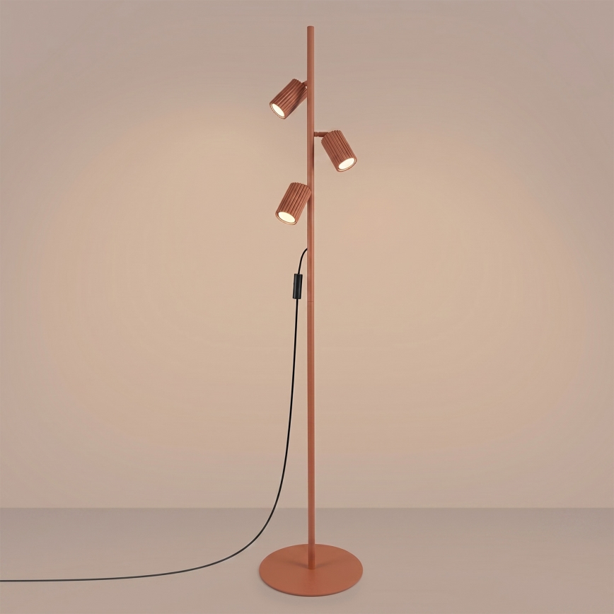 Podna lampa KARBON 3xGU10/10W/230V narančasta