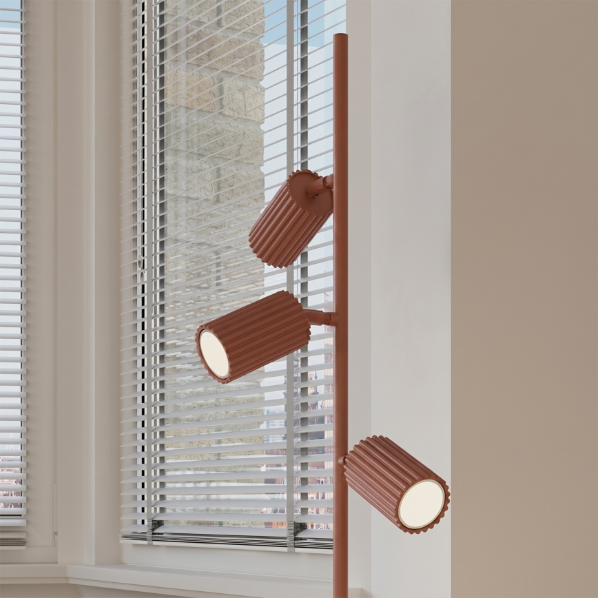 Podna lampa KARBON 3xGU10/10W/230V narančasta