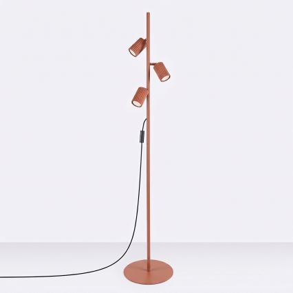 Podna lampa KARBON 3xGU10/10W/230V narančasta