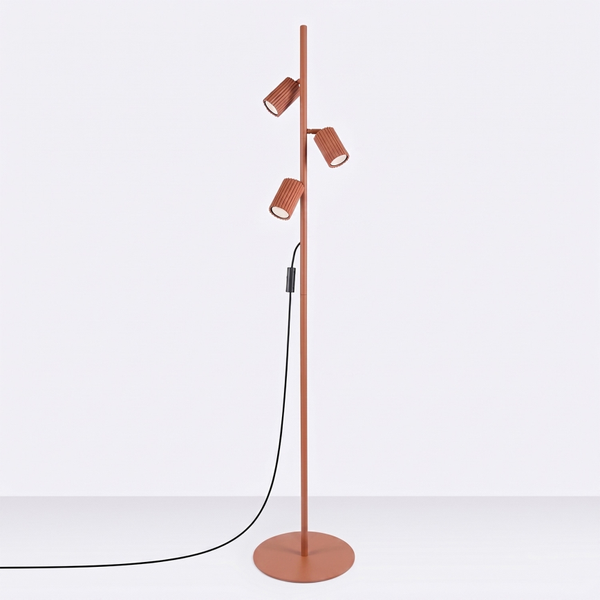 Podna lampa KARBON 3xGU10/10W/230V narančasta