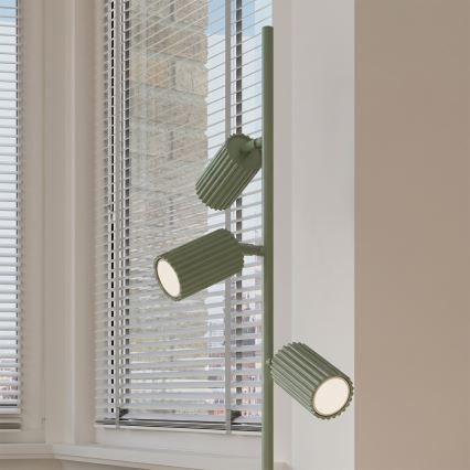 Podna lampa KARBON 3xGU10/10W/230V zelena