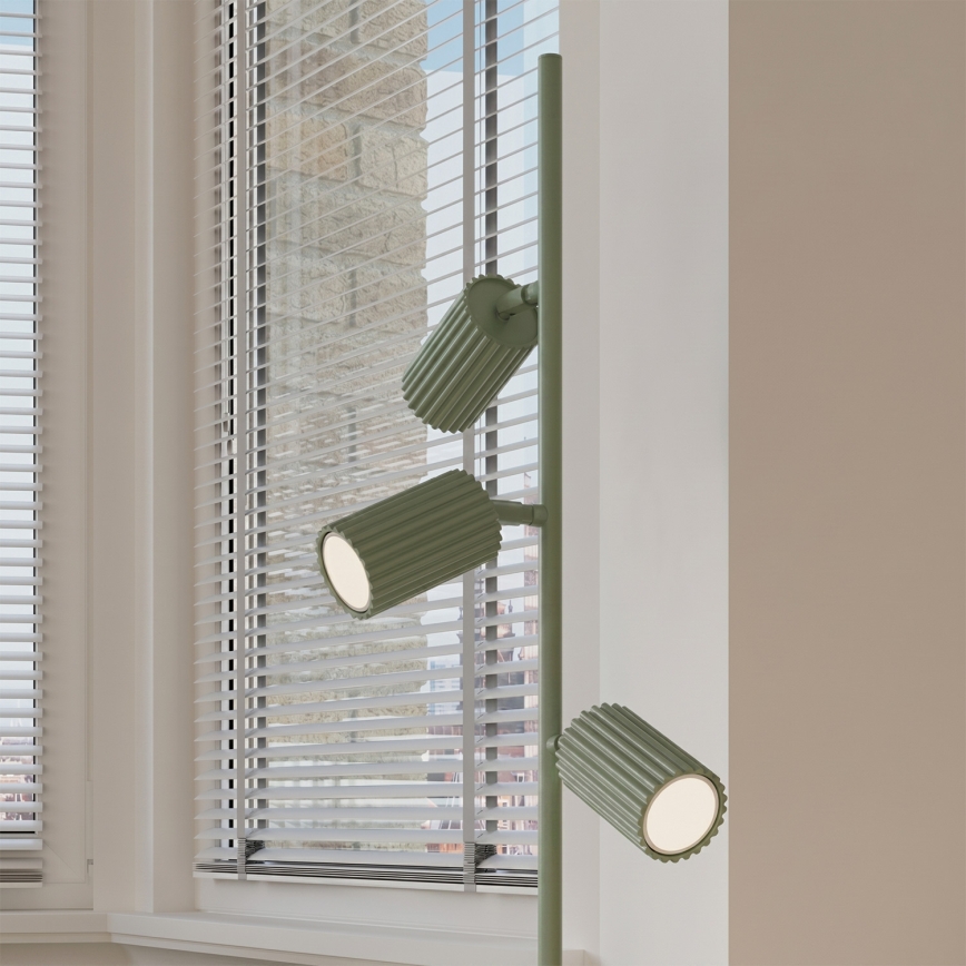 Podna lampa KARBON 3xGU10/10W/230V zelena