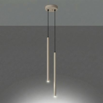 Luster na sajli PASTELO 2xG9/8W/230V taupe