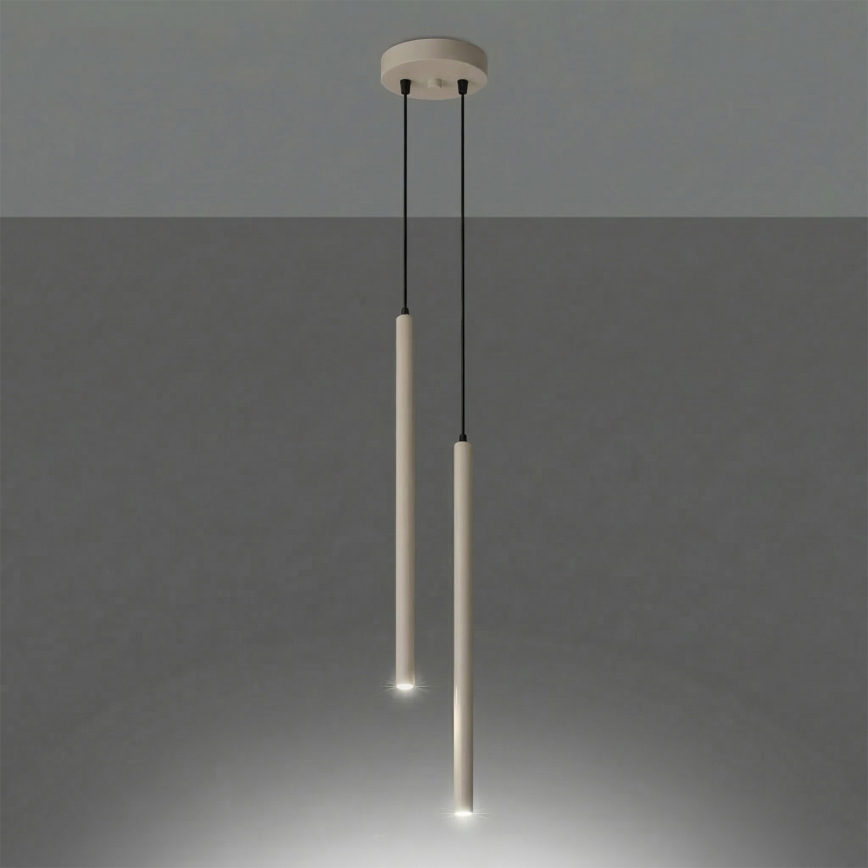 Luster na sajli PASTELO 2xG9/8W/230V taupe