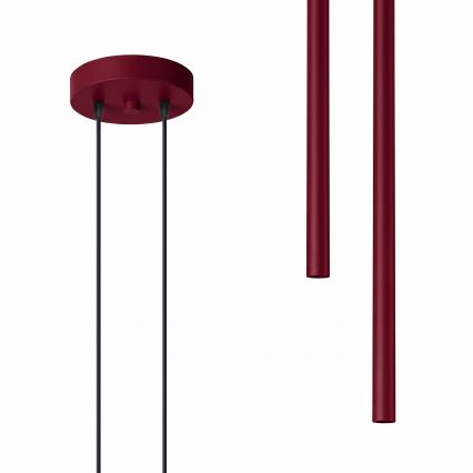 Luster na sajli PASTELO 2xG9/8W/230V crvena