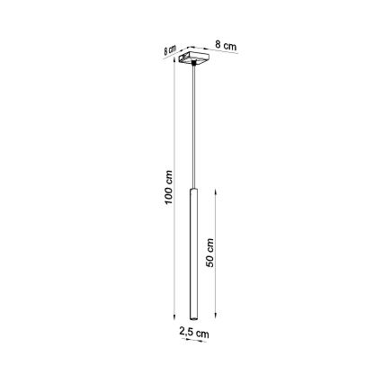 Luster na sajli PASTELO 1xG9/8W/230V plavi