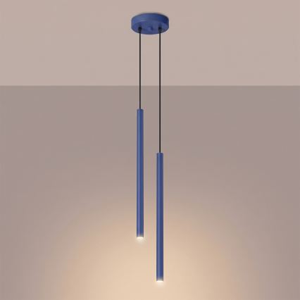 Luster na sajli PASTELO 2xG9/8W/230V plava