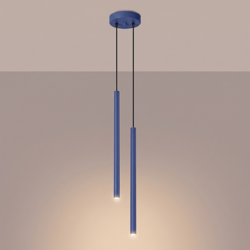 Luster na sajli PASTELO 2xG9/8W/230V plava