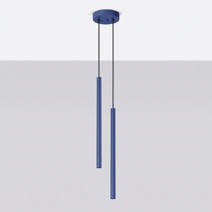 Luster na sajli PASTELO 2xG9/8W/230V plava