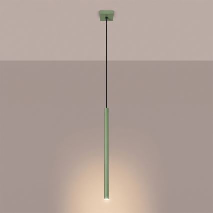 Luster na sajli PASTELO 1xG9/8W/230V, zelene boje