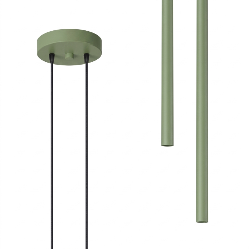 Luster na sajli PASTELO 2xG9/8W/230V zelene boje
