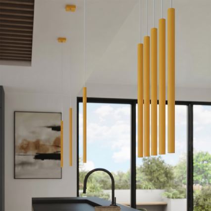 Viseći luster na sajli PASTELO 1xG9/8W/230V žuta