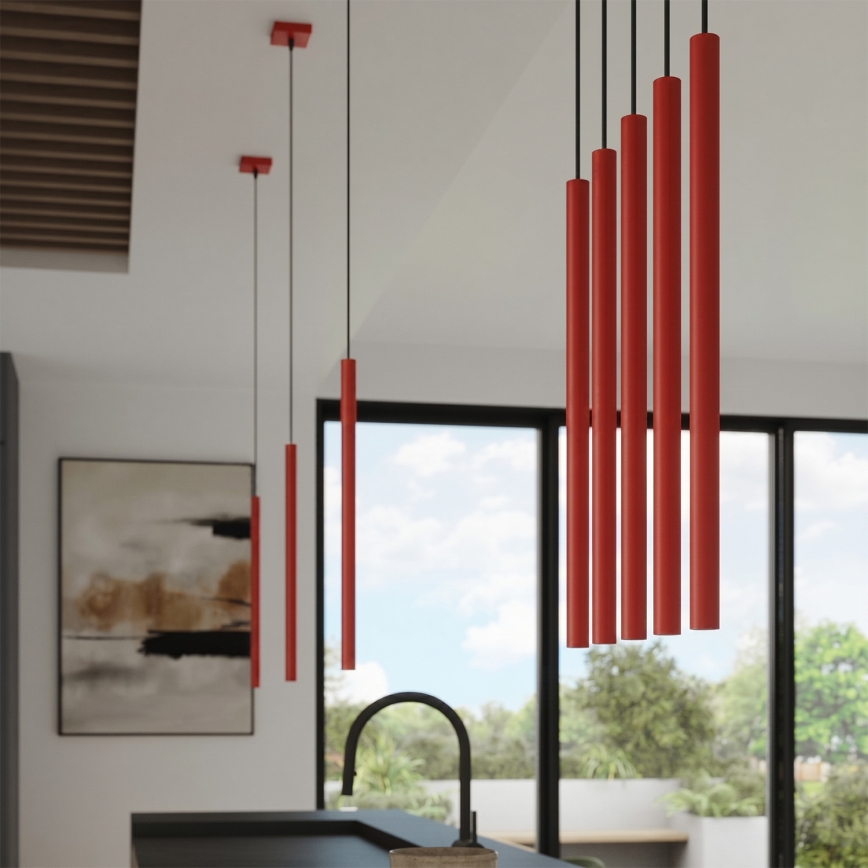 Luster na kabelu PASTELO 1xG9/8W/230V crvena