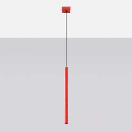 Luster na kabelu PASTELO 1xG9/8W/230V crvena