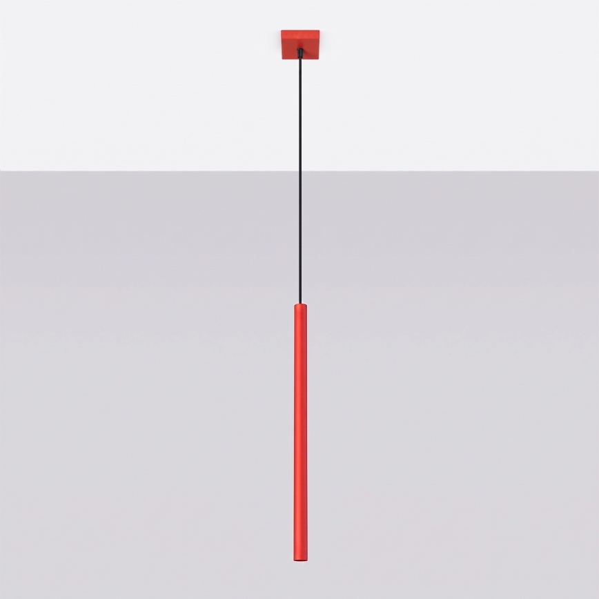 Luster na kabelu PASTELO 1xG9/8W/230V crvena