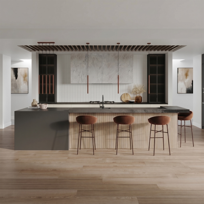 Viseći luster na kabelu PASTELO 1xG9/8W/230V smeđi