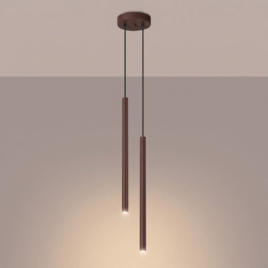 Luster na sajli PASTELO 2xG9/8W/230V smeđa