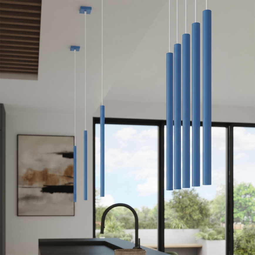 Luster na sajli PASTELO 1xG9/8W/230V plavi