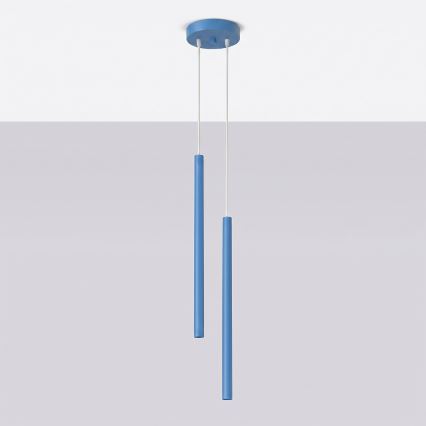 Luster na sajli PASTELO 2xG9/8W/230V plavi