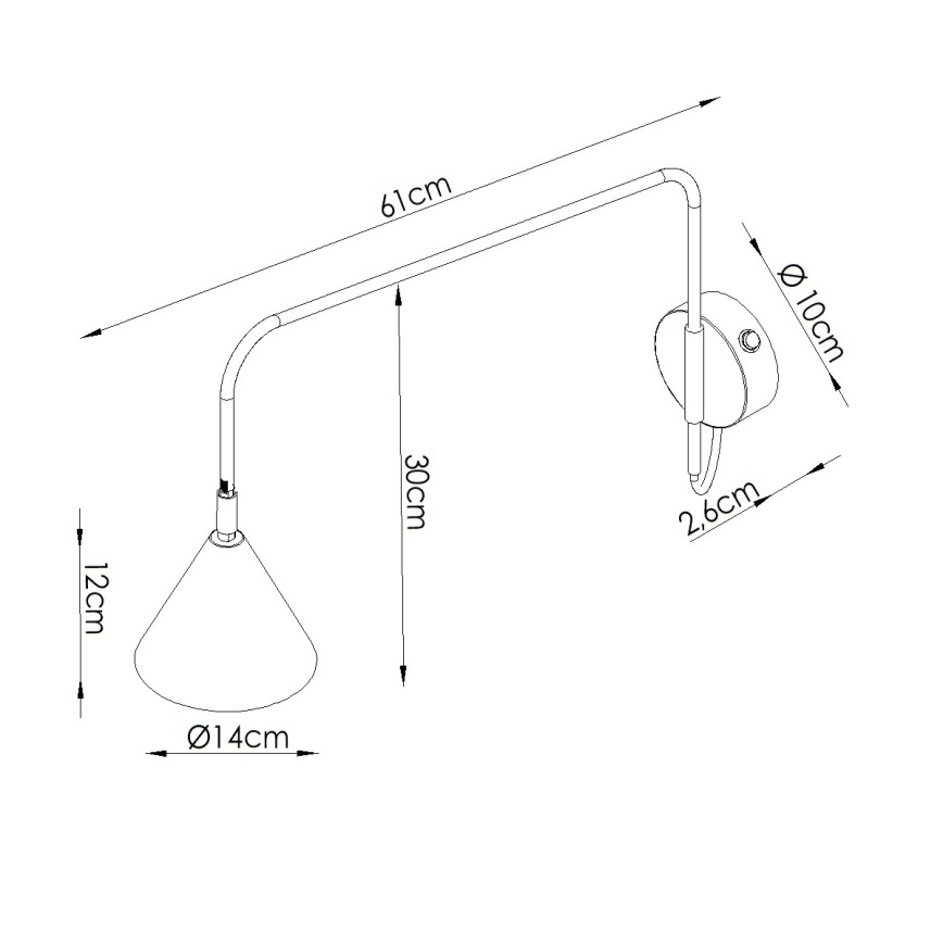 Zidna lampa NOX 1xE14/10W/230V krem boje