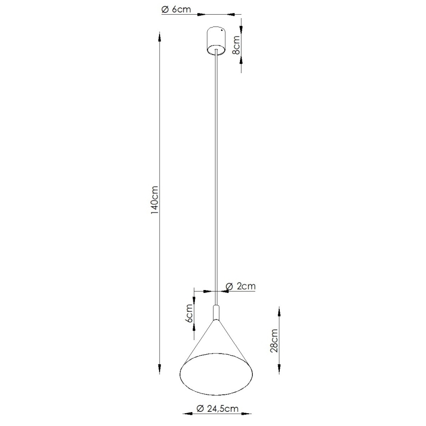 Luster na sajli NOX 1xE27/15W/230V, krem boja